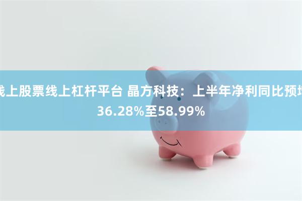线上股票线上杠杆平台 晶方科技：上半年净利同比预增36.28%至58.99%