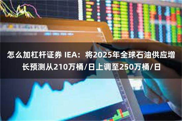 怎么加杠杆证券 IEA：将2025年全球石油供应增长预测从210万桶/日上调至250万桶/日